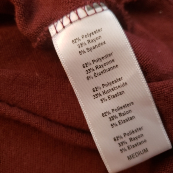 Project Social T Wilshire Tunic Sweater Maroon Med - Picture 5 of 5